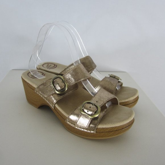 dansko gold sandals